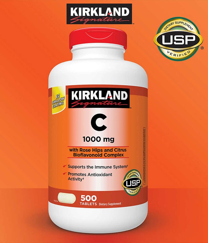 Viên uống bổ sung Vitamin C 1000mg Kirkland 500 Viên
