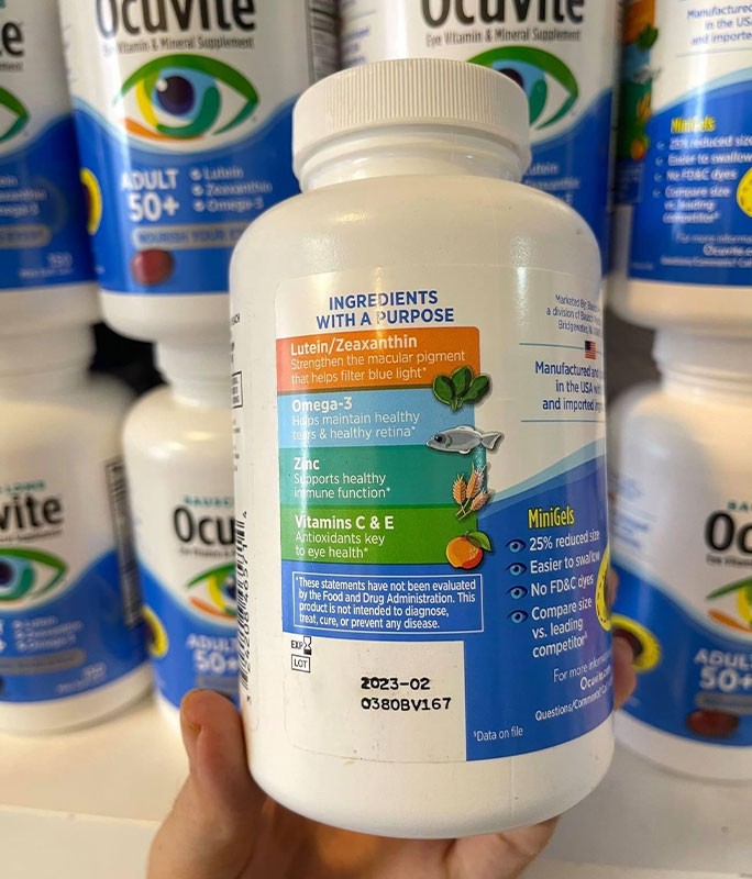 Viên uống bổ mắt Ocuvite Adult 50+ cho người trên 50 tuổi