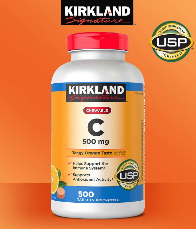 Viên uống bổ sung Vitamin C 500mg Kirkland 500 Viên