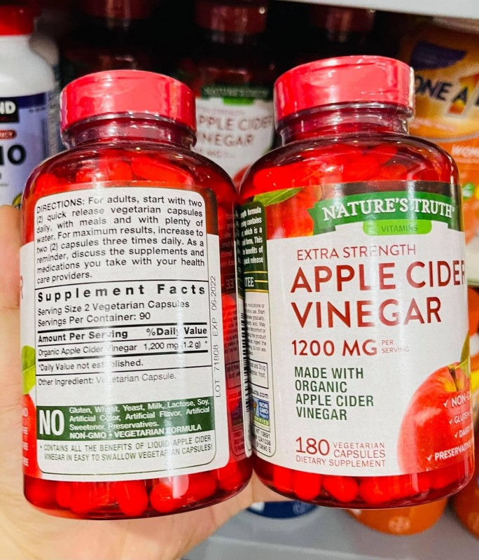 Viên uống giấm táo Nature's Truth Apple cider vinegar 1200MG