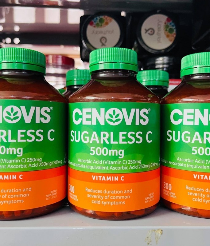 Viên ngậm không đường vitamin C Cenovis Sugarles C 500MG