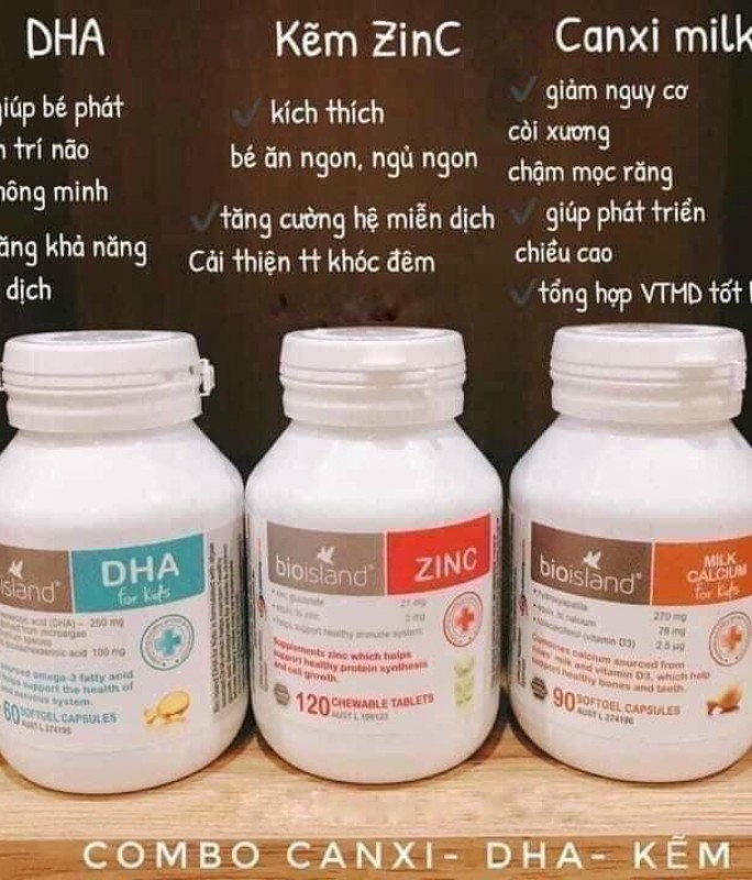 Viên Bổ sung Kẽm Bio Island cho bé của Úc Bio Island Zinc