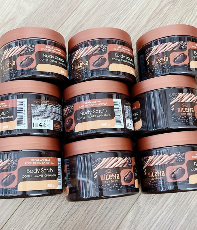 Tẩy tế bào chết toàn thân chiết xuất quế hồi Bilena Cinnamon Coffee Cloves Body Scrub