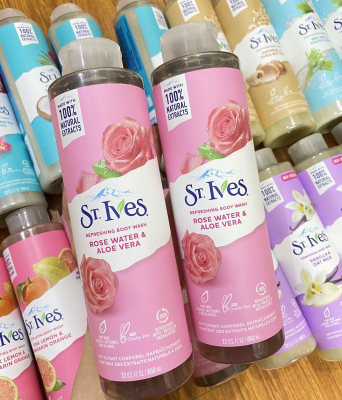 Sữa Tắm ST.Ives muối biển_Purifying Sea Salt & Pacific Kelp Exfoliating Body Wash