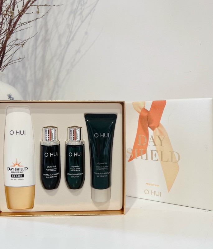 Set Kem chống nắng Ohui Day Shield Perfect Sun BLACK 4 món